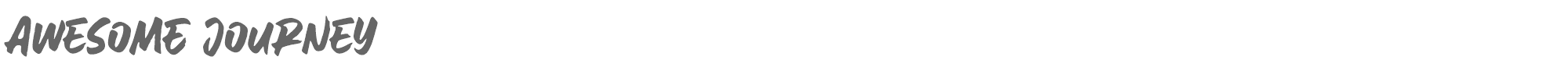 Sample characters Awesome Journey Font